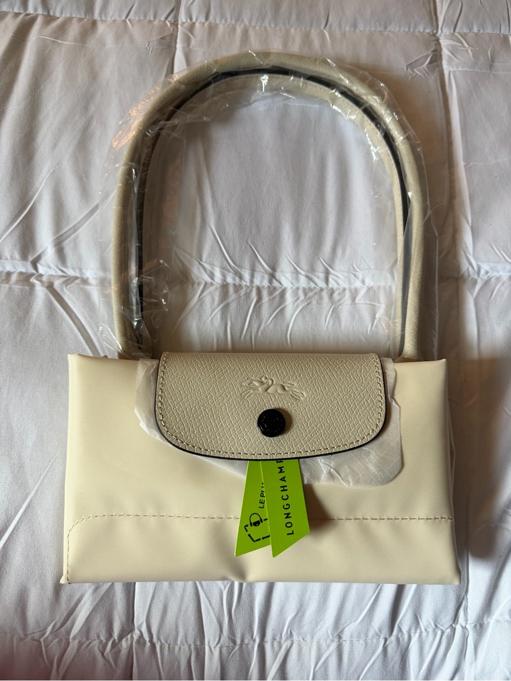 Longchamp Cream Tote Bag with Top Handles - Picture 3 of 7